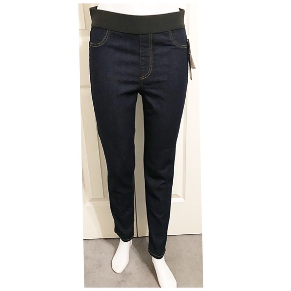 NWT Karen Kane, Denim Stretchy Waistband Legging Jeans, Size 10 - Picture 2 of 13